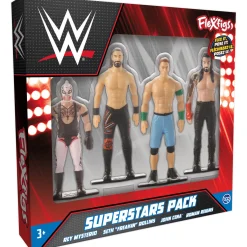 Flat River Group FleXfigs WWE Superstars 4-Pack Articulated Wrestler Action Figures* Action Figures