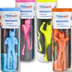 Flat River Group Flight Line Paratrooper Play Set - 4pk 20" Tangle-Free Parafigurines for Kids* Playsets & Vehicles