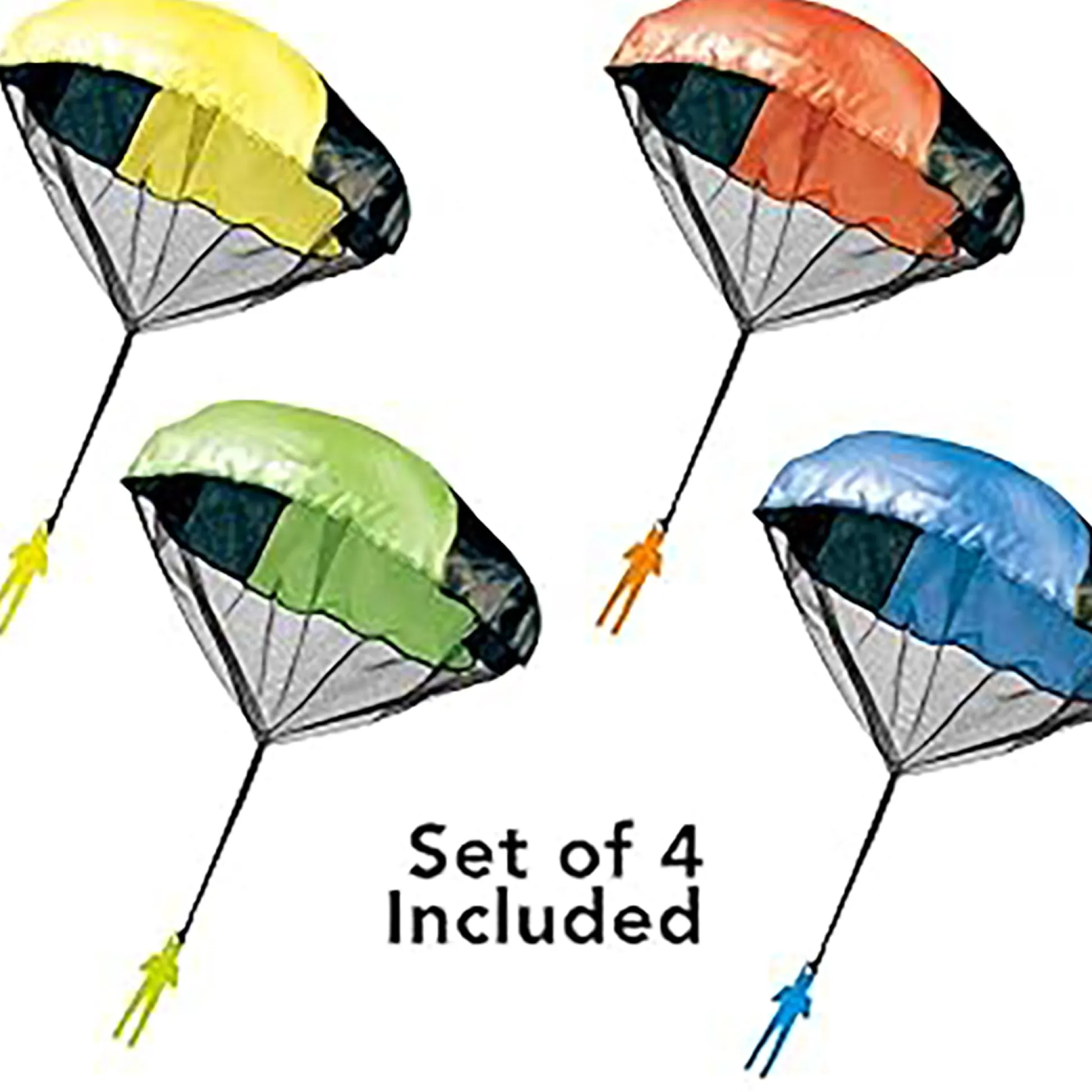 Flat River Group Flight Line Paratrooper Play Set - 4pk 20" Tangle-Free Parafigurines for Kids* Playsets & Vehicles
