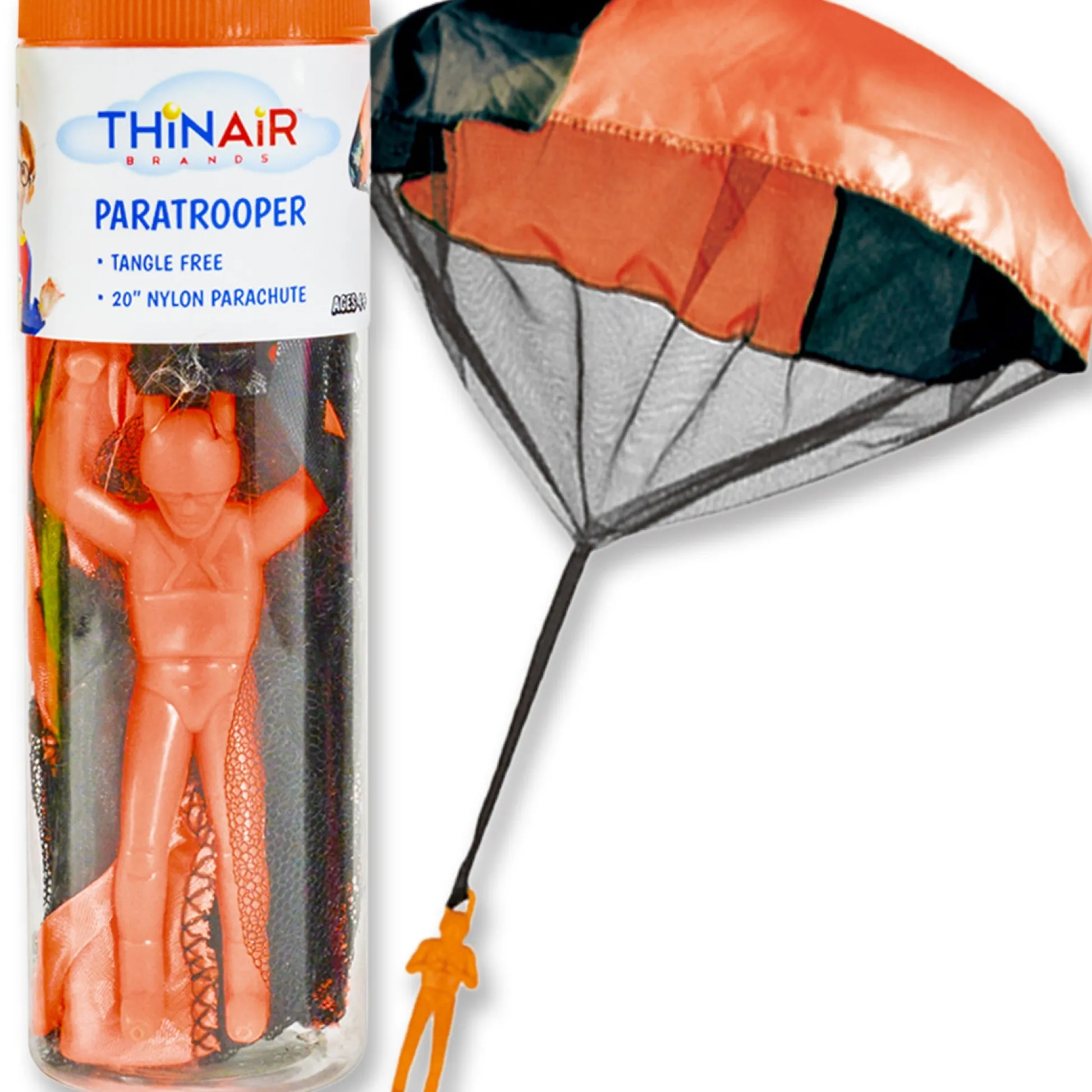 Flat River Group Flight Line Paratrooper Play Set - 4pk 20" Tangle-Free Parafigurines for Kids* Playsets & Vehicles