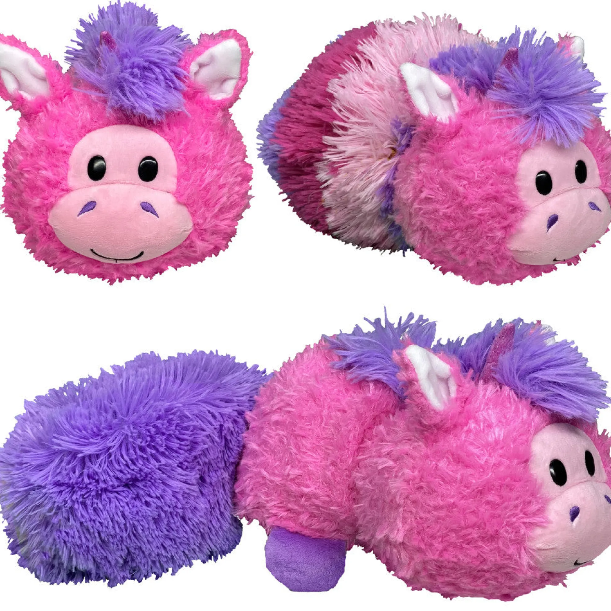 Flat River Group FlipaZoo Magic Tails 2-in-1 Plush - Pink Unicorn to White Cat 14 Inch Cuddly Pillow* Stuffed Animals|Stuffed Animals & Plush Toys