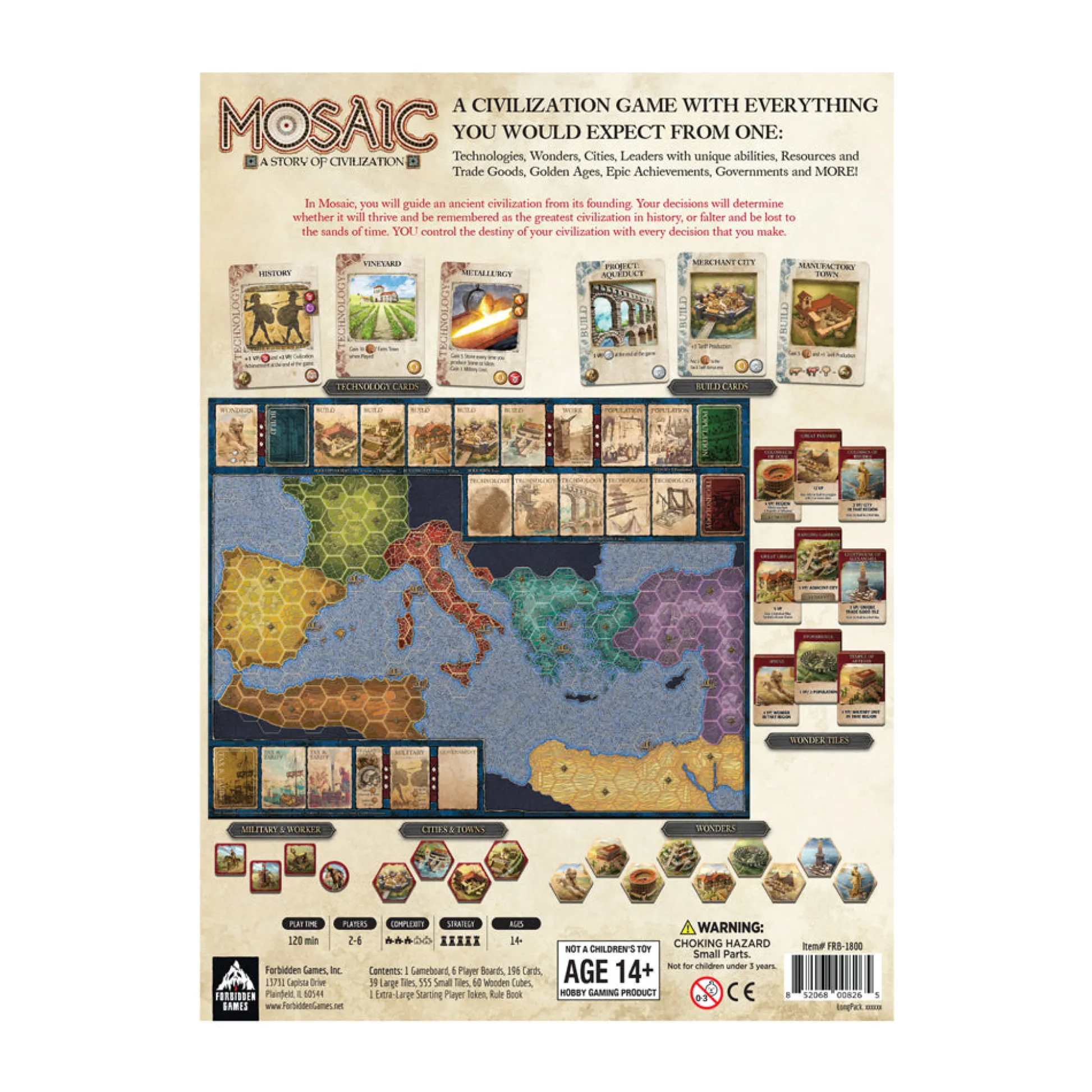 AreYouGame Forbidden Games Mosaic: A Story of Civilization Board Game* Board Games|Role-Playing Games