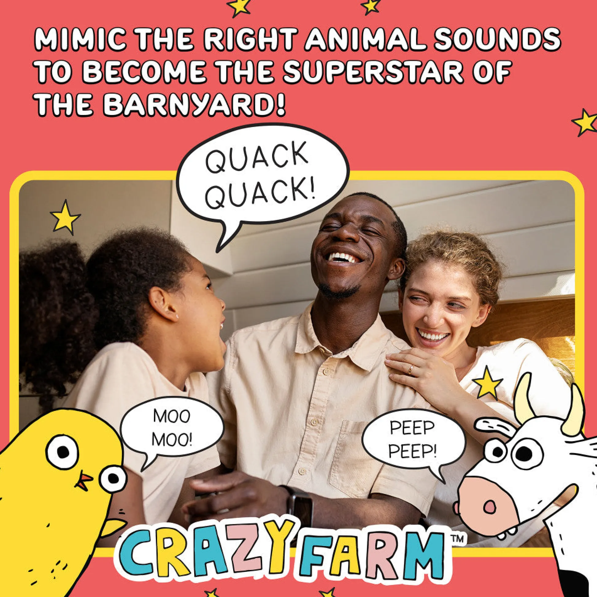 Flat River Group FoxMind Crazy Farm: Card Party Game for Family & Kids 6+* Social & Emotional Skills|Family & Entertainments Games