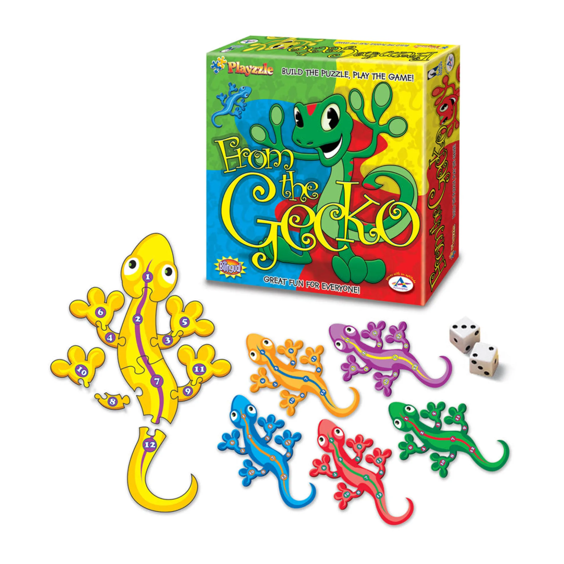 AreYouGame From the Gecko Multilingual Number Puzzle Board Game* Board Games|Puzzles