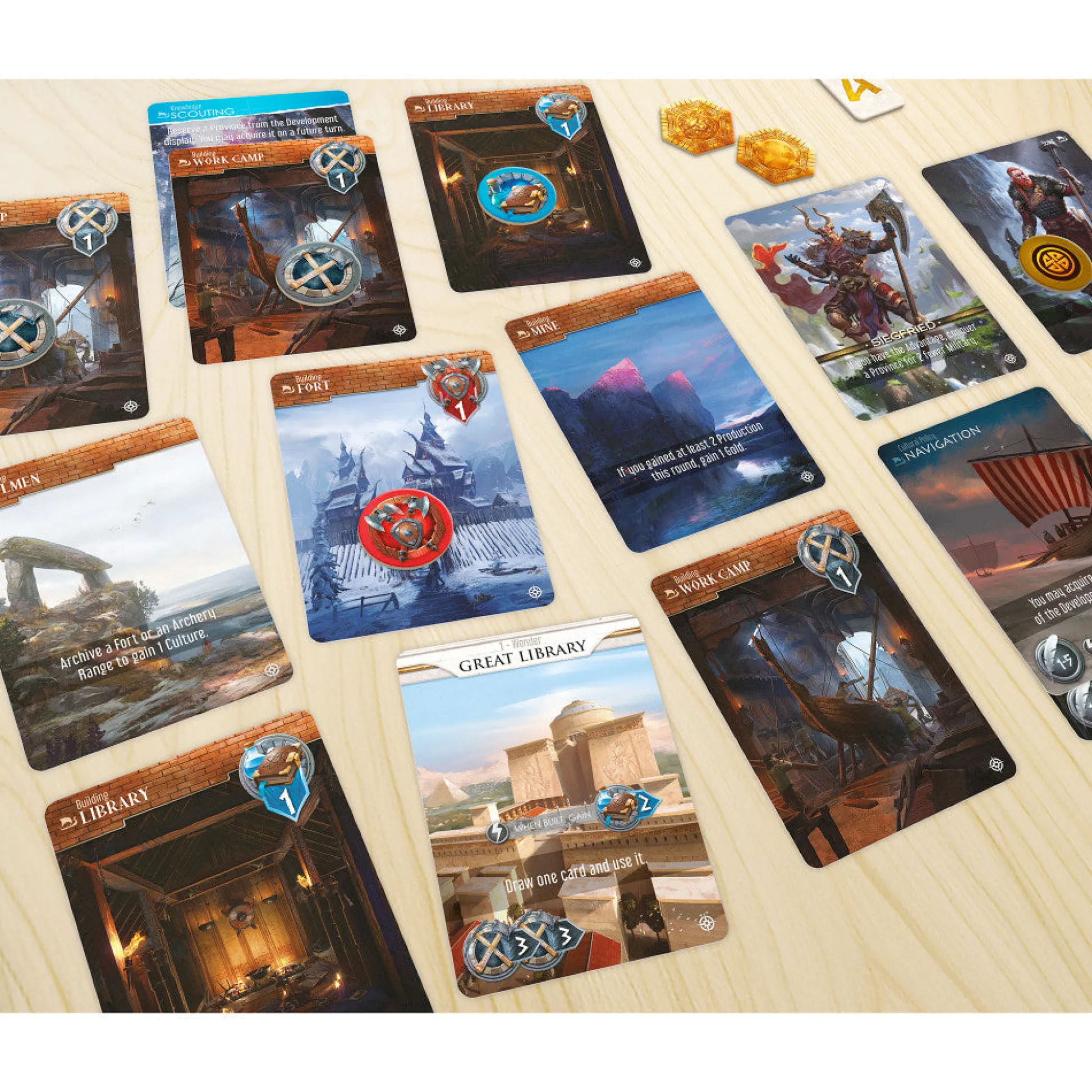Flat River Group Funforge Monumental Duel: Master the Civilization Deck-Building Challenge* Role-Playing Games|Board Games