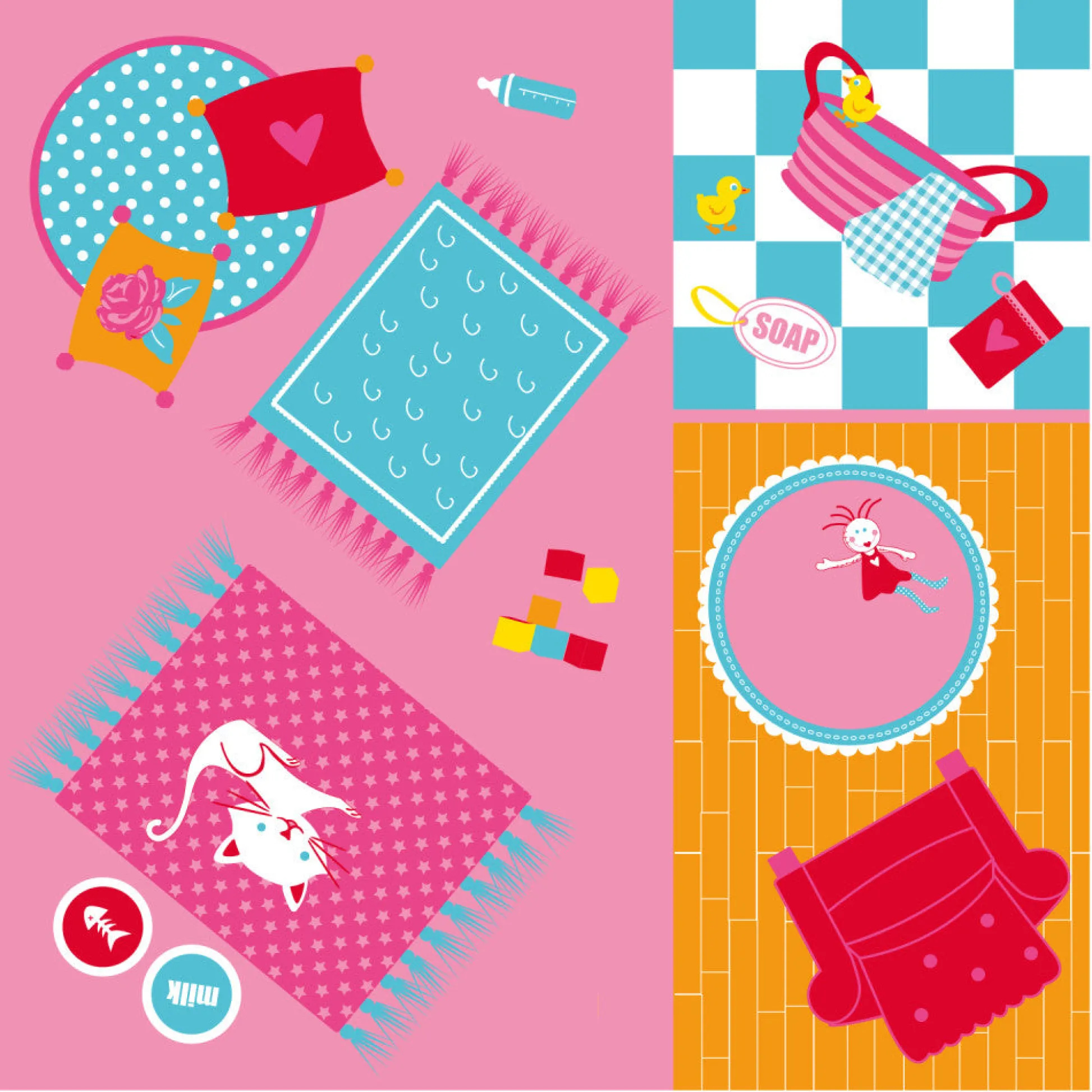 Flat River Group Fun2Give Pop-it-Up Dollhouse Tent with House Playmat* Tents, Tunnels & Playhouses|Dress Up