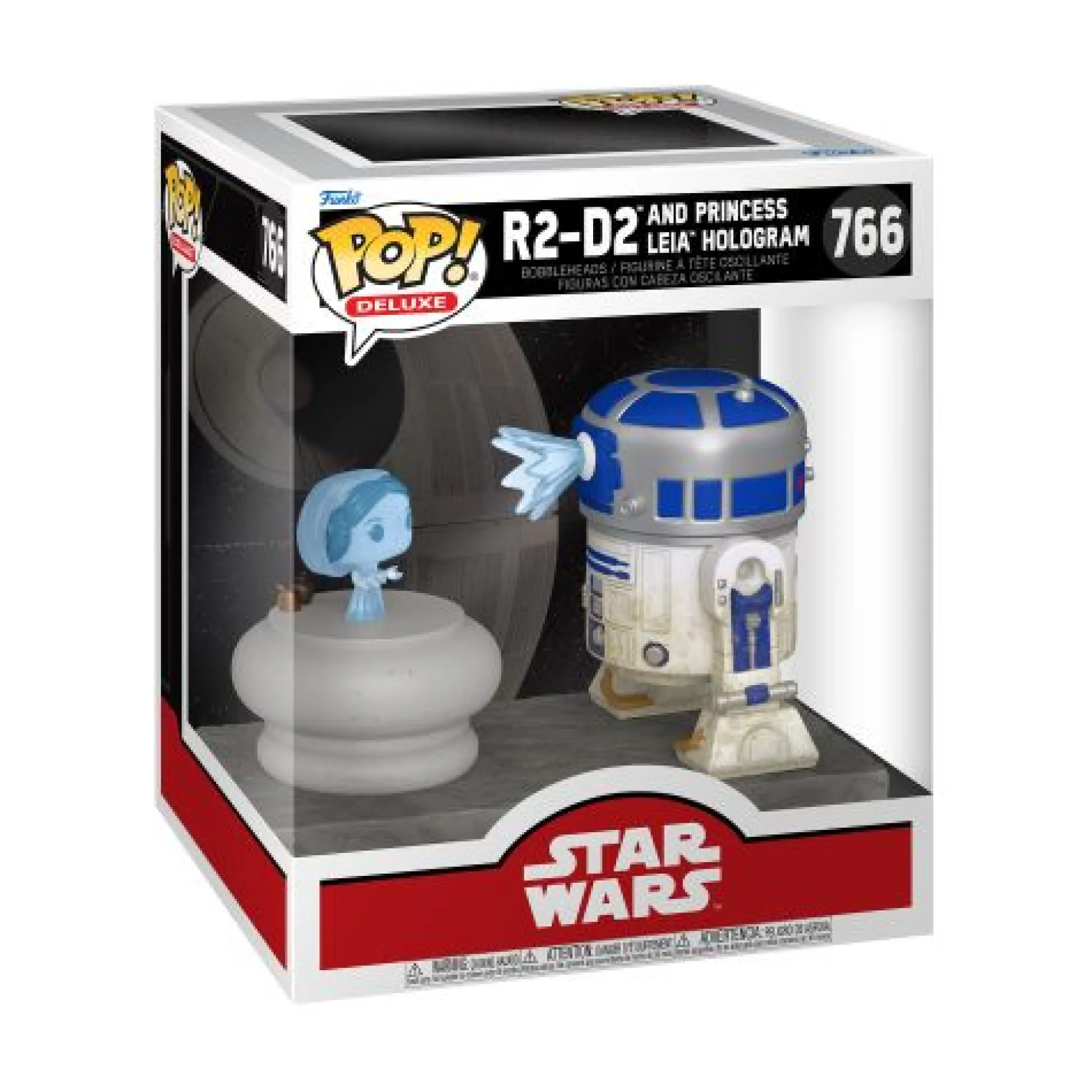 Calendar Holdings, LLC Funko Pop! Deluxe Star Wars 6 Inch Vinyl Figure - R2-D2 with Princess Leia Hologram* Star Wars|Funko
