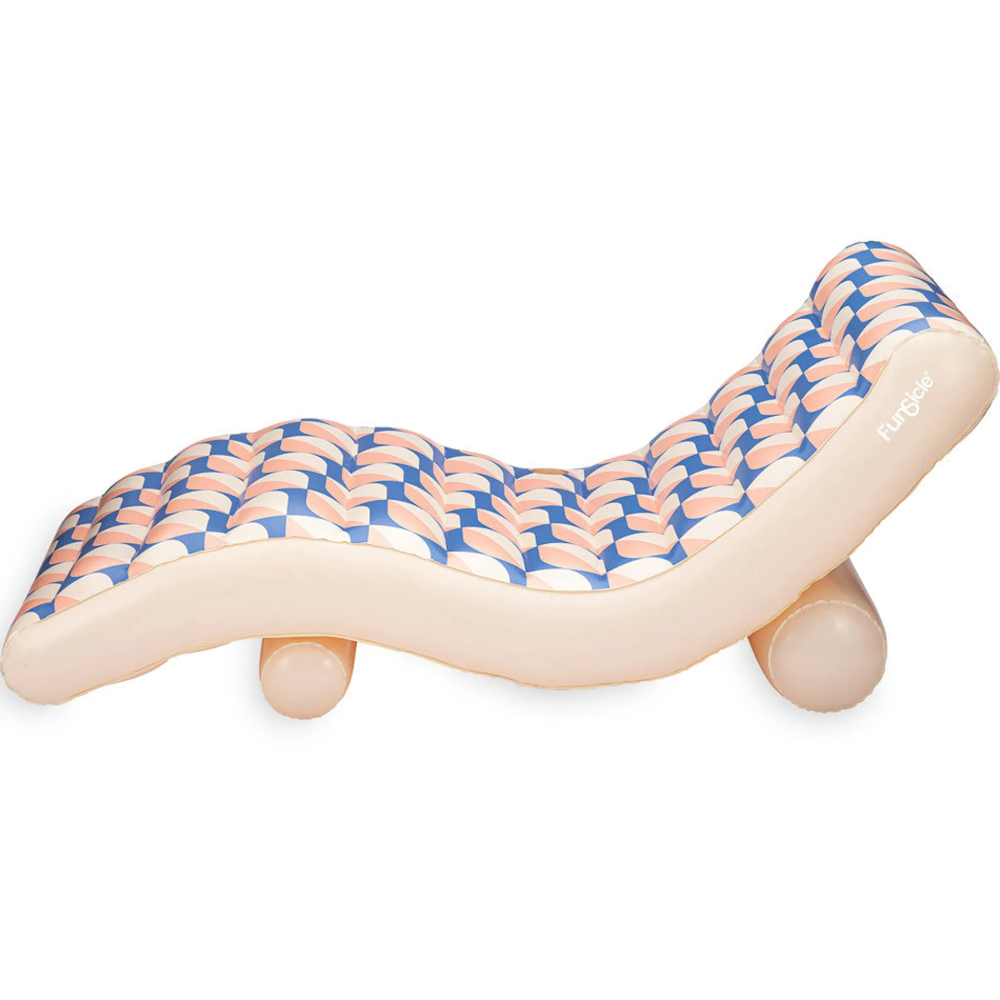 Flat River Group Funsicle Deco FunChaiser Lounge 68" - Blue & Cream Inflatable Pool Float* Swimming Pools & Water Toys