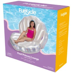 Flat River Group Funsicle Pearl Princess Lounge - Large Inflatable Shell Pool Float* Swimming Pools & Water Toys