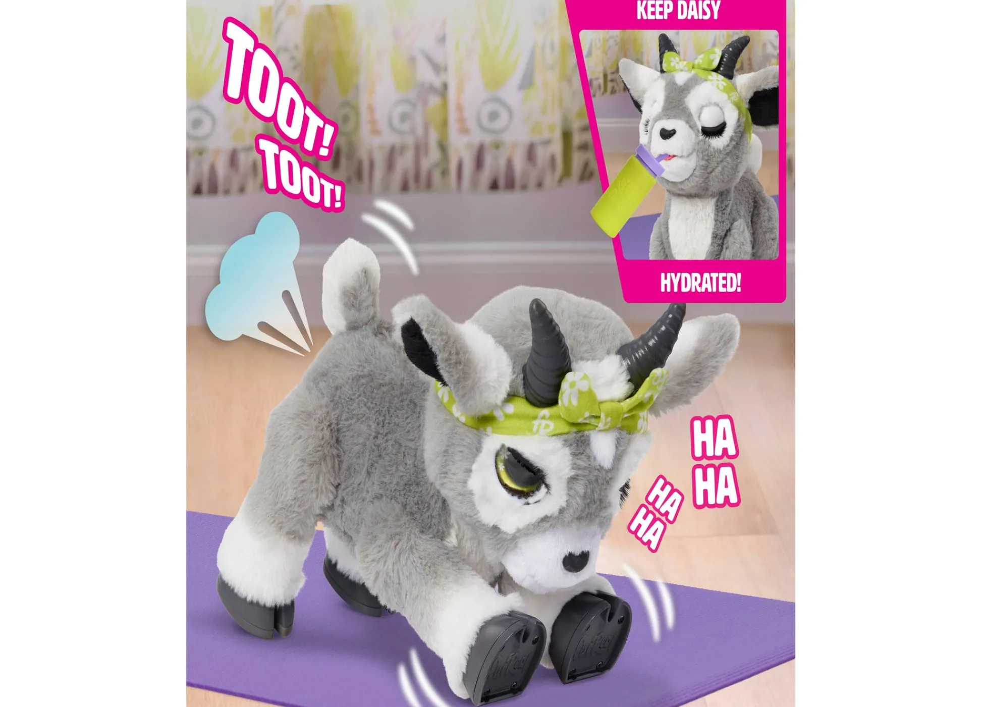 Macy's - Supplier FurReal Daisy the Yoga Goat - Interactive Plush Toy* Stuffed Animals & Plush Toys