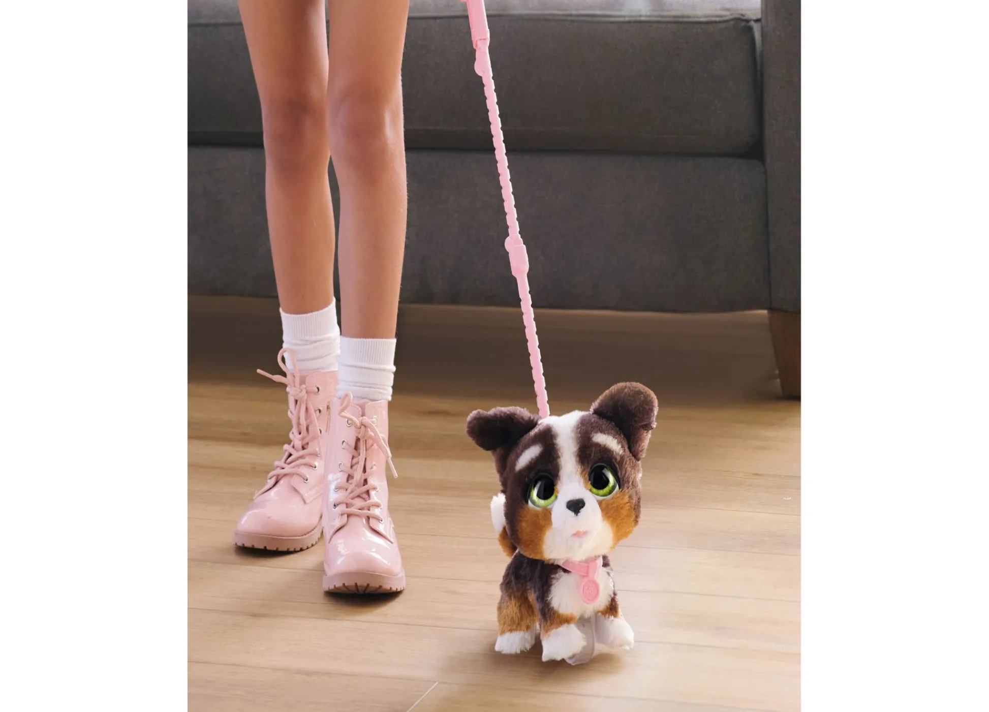 Macy's - Supplier FurReal Walk-A-Lots Bernedoodle Interactive Plush Puppy Toy* Interactive Dolls & Pets|Stuffed Animals & Plush Toys