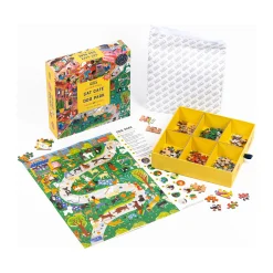 AreYouGame Furry Friends Fiesta Double-Sided Cat Cafe & Dog Park Jigsaw Puzzle - 500 pc* Puzzles