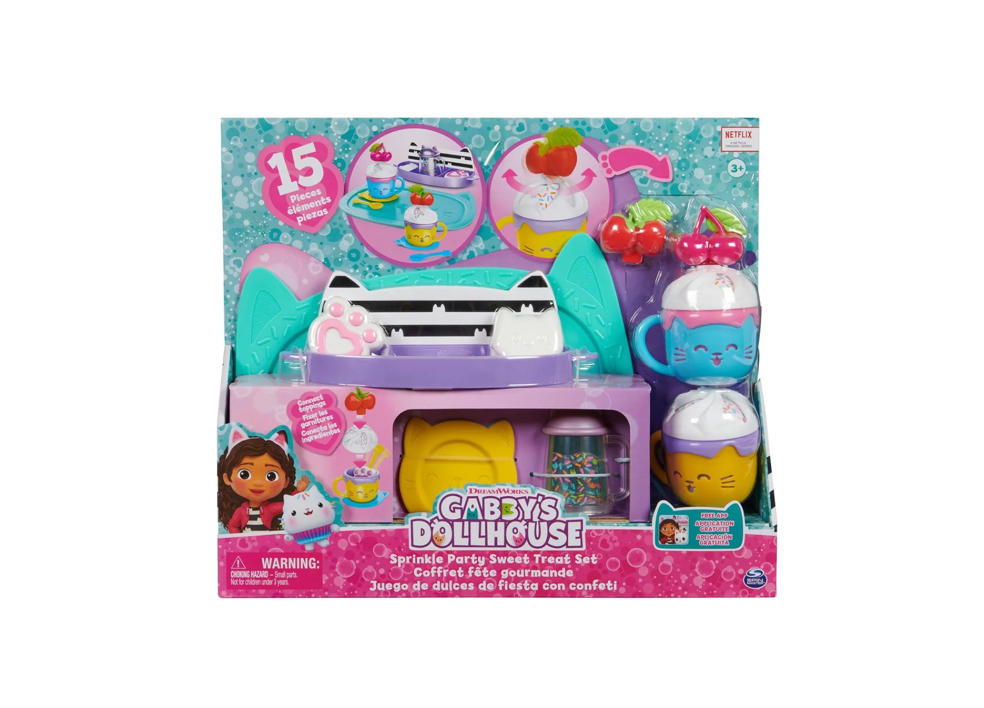 Macy's - Supplier Gabby's Dollhouse 15-Piece Hot Cocoa Party Playset with Rotatable Whip Cream Feature* Kitchens & Play Food|Dress Up