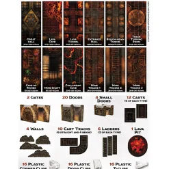 Flat River Group Gale Force 9: Tenfold Dungeon - Modular Mines of Khazad Terrain Set* Miniature Figures & Games