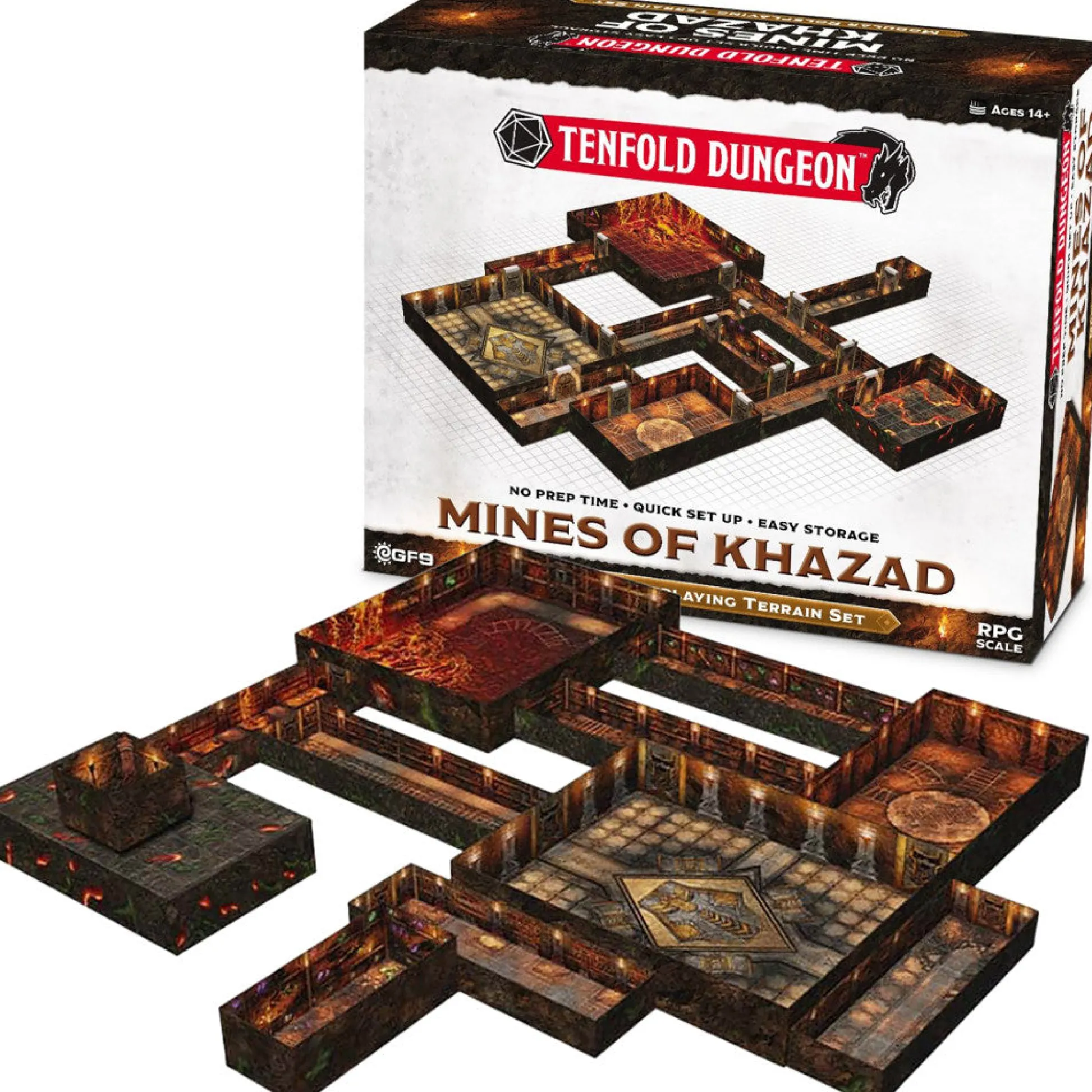 Flat River Group Gale Force 9: Tenfold Dungeon - Modular Mines of Khazad Terrain Set* Miniature Figures & Games