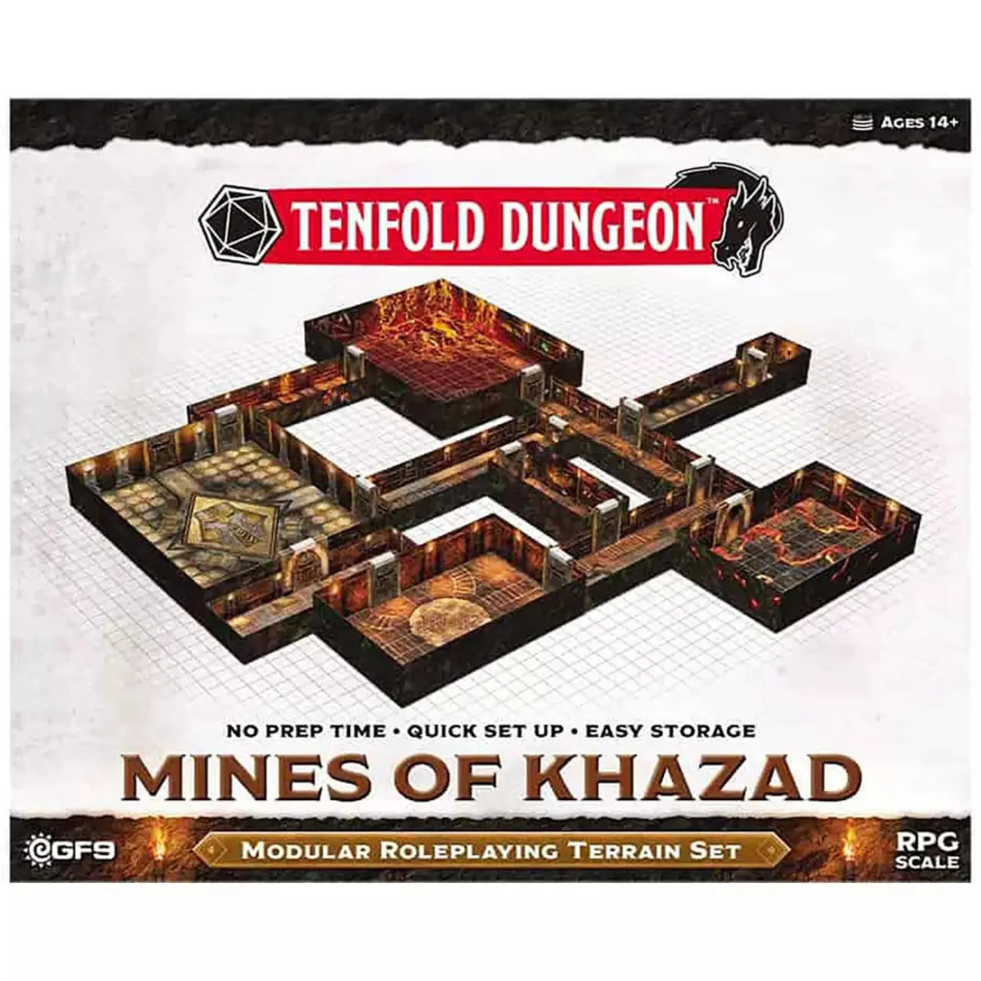 Flat River Group Gale Force 9: Tenfold Dungeon - Modular Mines of Khazad Terrain Set* Miniature Figures & Games