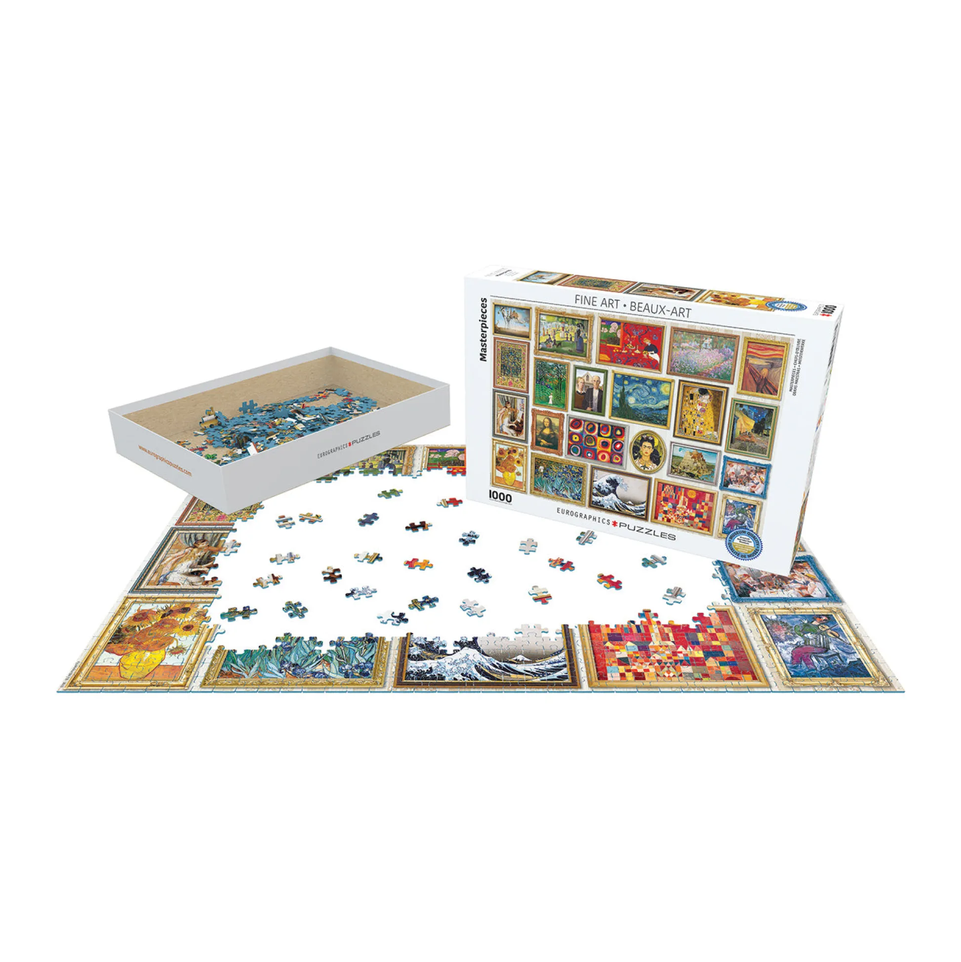 AreYouGame Gallery of Classics 1000-Piece Jigsaw Puzzle - Fine Art Masterpieces* Puzzles