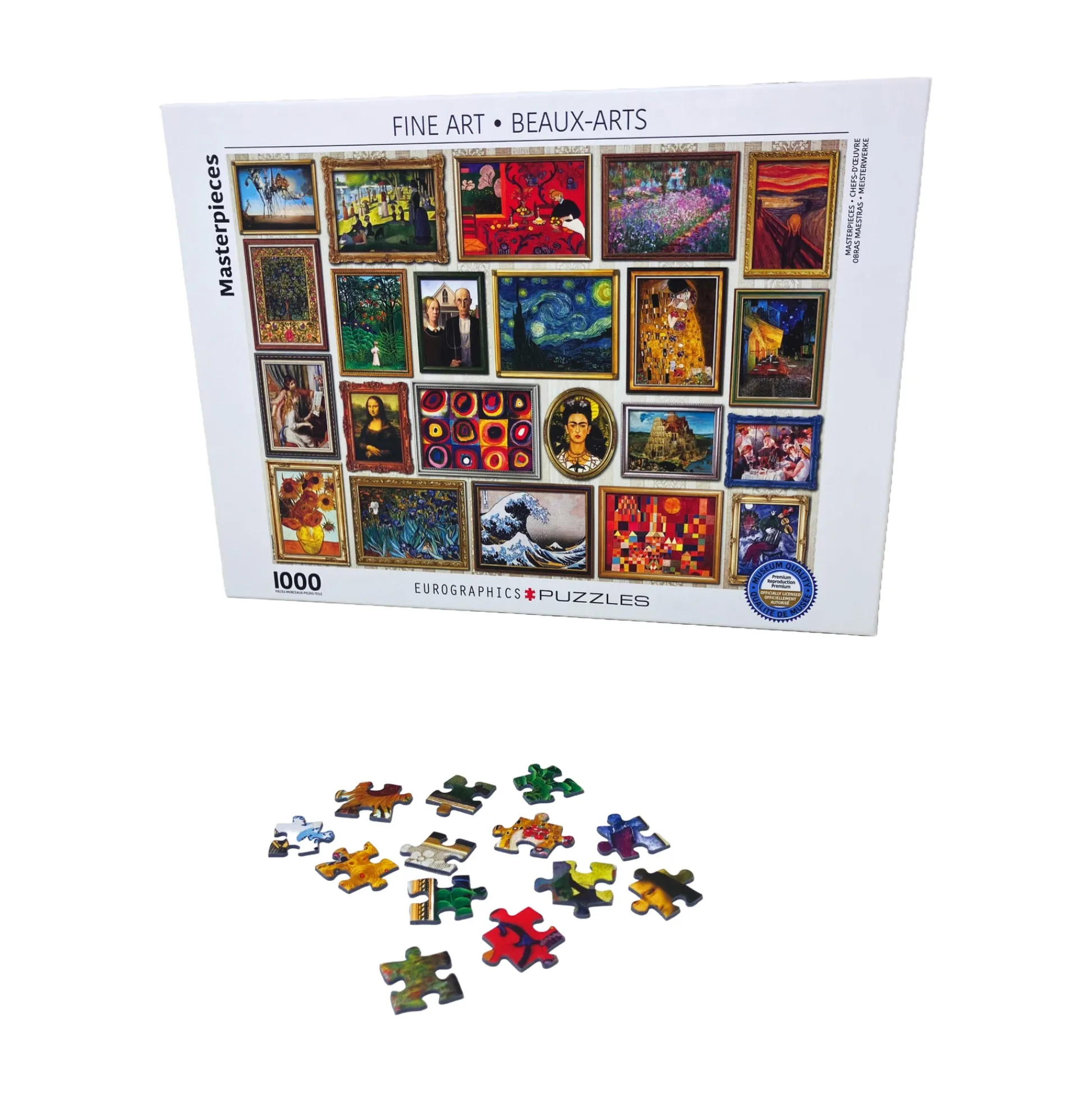 AreYouGame Gallery of Classics 1000-Piece Jigsaw Puzzle - Fine Art Masterpieces* Puzzles