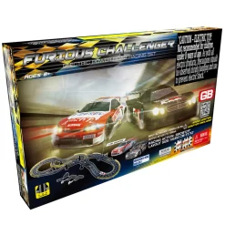 Flat River Group GB Furious Challenger Electric Power Road Racing Set with Mercedes Benz CLK GT2 and Nissan Skyline GT-R* Playsets & Racetracks