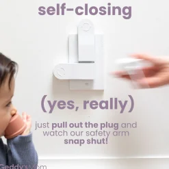 Flat River Group Geddy's Mom: Shut Your Face - White - Self-Closing Outlet Safety Cover* Developmental Toys