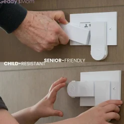 Flat River Group Geddy's Mom: Shut Your Face - White - Self-Closing Outlet Safety Cover* Developmental Toys