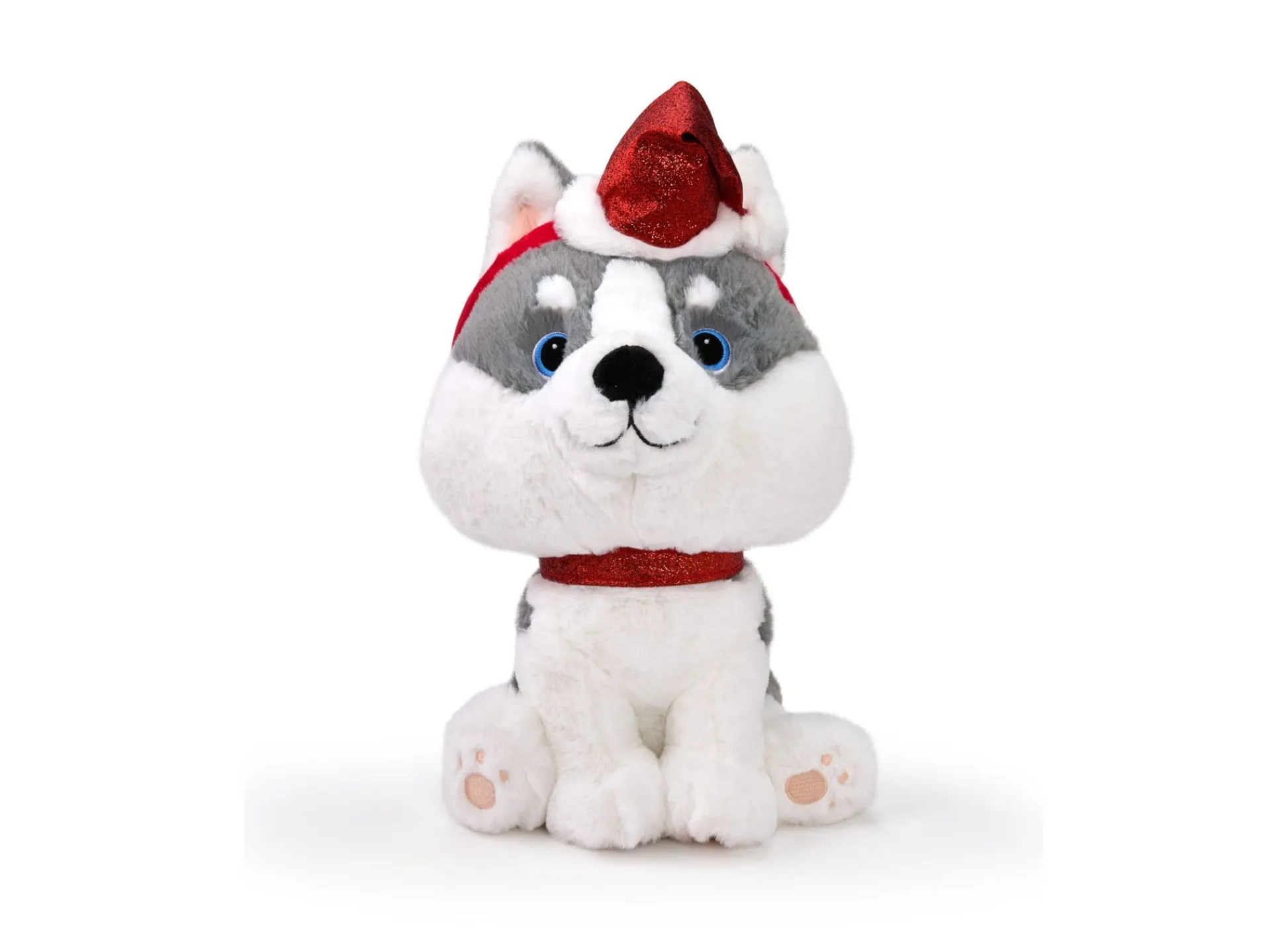 Macy's - Supplier Geoffrey's Toy Box 10 Inch Husky Plush with Festive Christmas Hat* Stuffed Animals|Stuffed Animals & Plush Toys