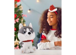 Macy's - Supplier Geoffrey's Toy Box 10 Inch Husky Plush with Festive Christmas Hat* Stuffed Animals|Stuffed Animals & Plush Toys