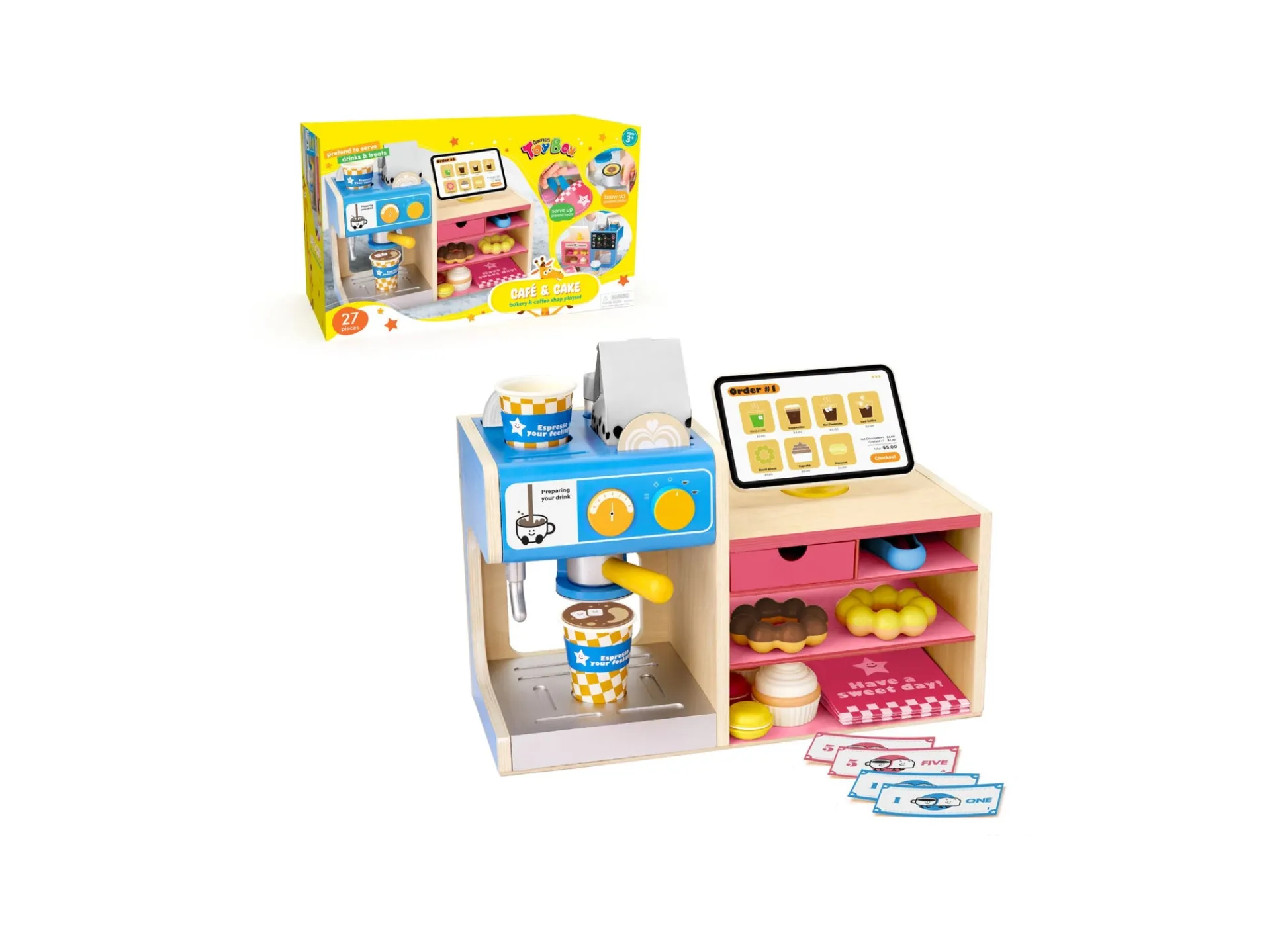 Macy's - Supplier Geoffrey's Toy Box Cafe Cake Bakery Coffee Shop Playset* Kitchens & Play Food|Dress Up