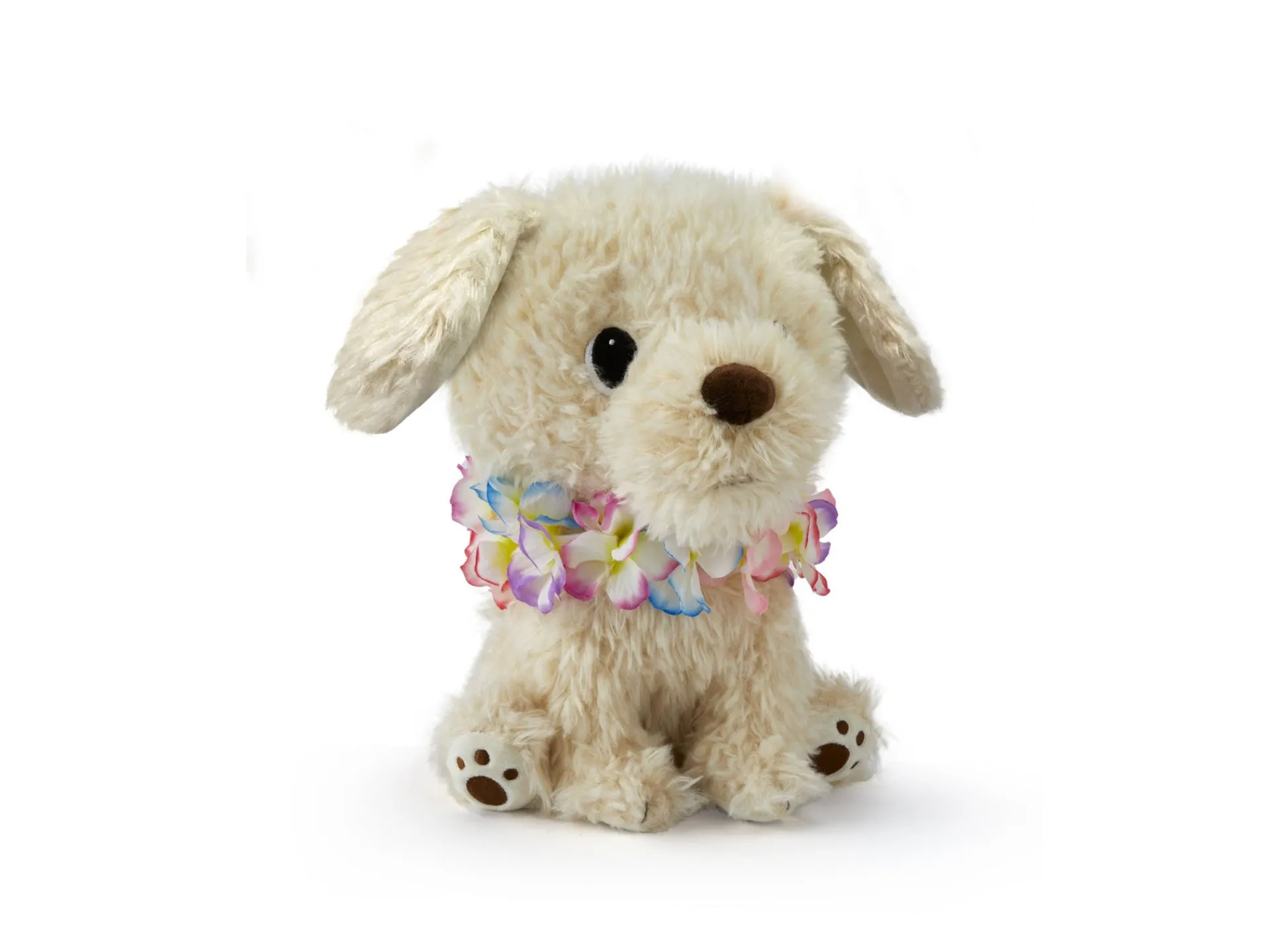 Macy's - Supplier Geoffrey's Toy Box Exclusive 10 inch Plush Golden Retriever with Tropical Lei - Light Brown* Stuffed Animals|Stuffed Animals & Plush Toys
