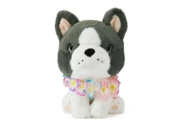 Macy's - Supplier Geoffrey's Toy Box 10-Inch Plush French Bull Dog with Tropical Lei - Grey* Stuffed Animals|Stuffed Animals & Plush Toys