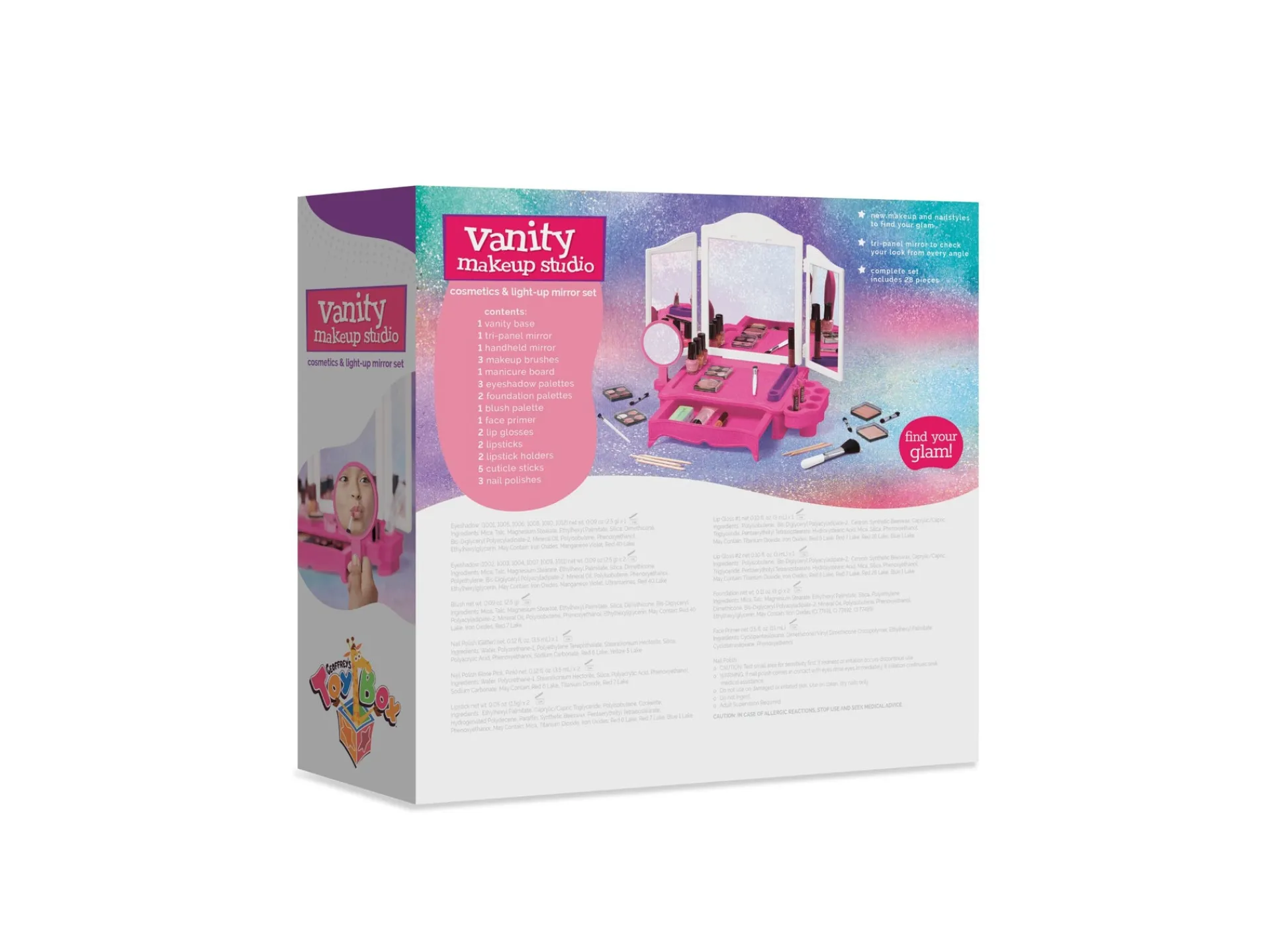 Macy's - Supplier Geoffrey's Toy Box 28-Piece Vanity Makeup Studio with LED Mirror - Exclusive at Macy's* Dress Up & Accessories|Dress Up