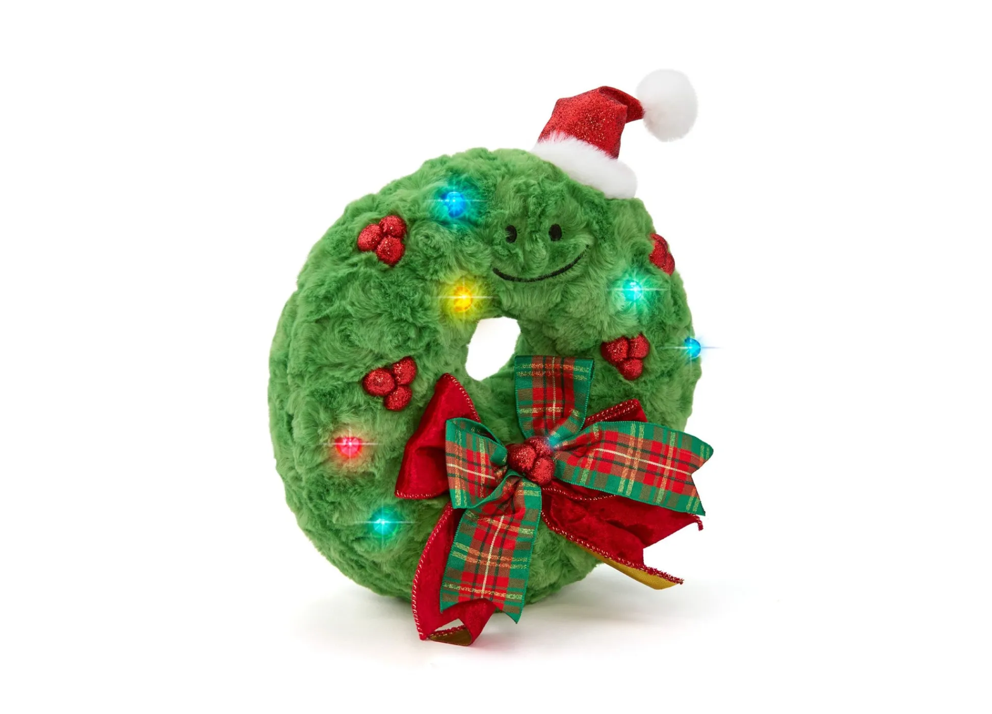 Macy's - Supplier Geoffrey's Toy Box Star Brights 12" LED Light-Up Plush Holiday Wreath* Stuffed Animals|Stuffed Animals & Plush Toys