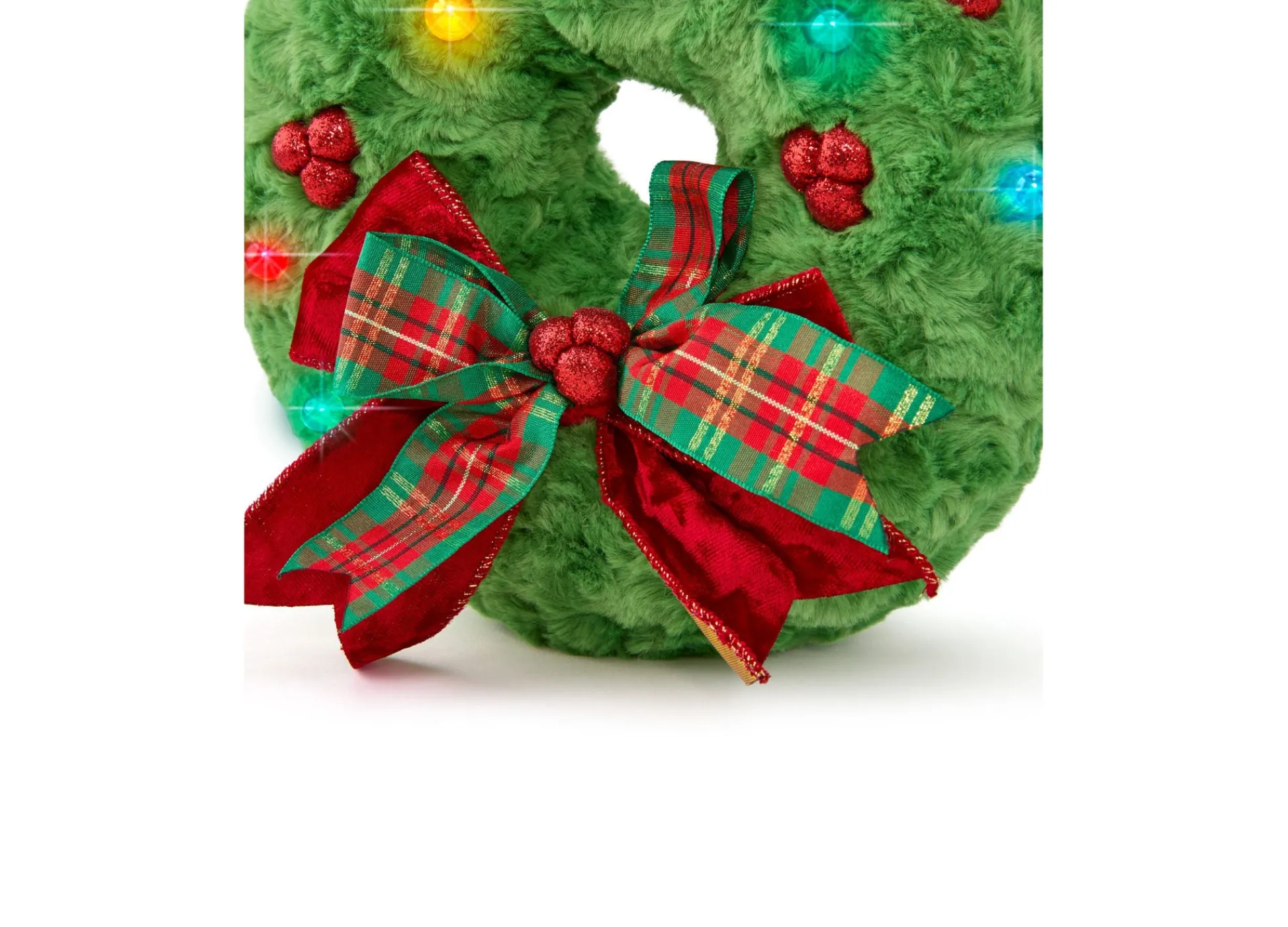 Macy's - Supplier Geoffrey's Toy Box Star Brights 12" LED Light-Up Plush Holiday Wreath* Stuffed Animals|Stuffed Animals & Plush Toys