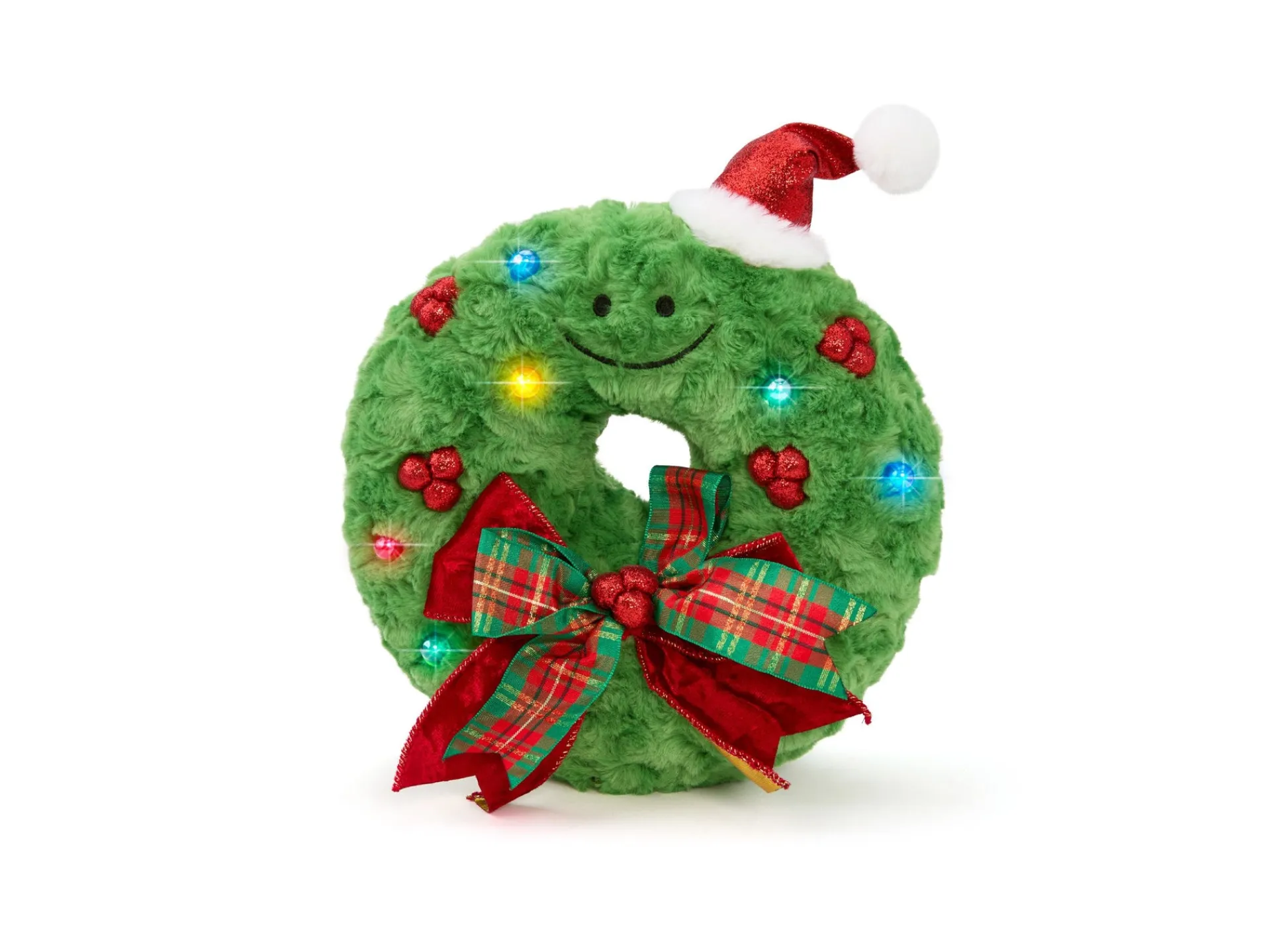 Macy's - Supplier Geoffrey's Toy Box Star Brights 12" LED Light-Up Plush Holiday Wreath* Stuffed Animals|Stuffed Animals & Plush Toys