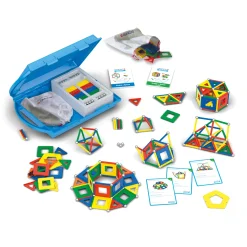 Educators Resource Geomag Geometry Lab Recycled Set - STEM Educational Toy - 244 Pieces* Magnetic Tiles & Building Sets