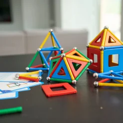 Educators Resource Geomag Geometry Lab Recycled Set - STEM Educational Toy - 244 Pieces* Magnetic Tiles & Building Sets