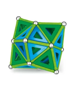 Educators Resource Geomag Green Line 114-Piece Magnetic Construction Set with Recycled Panels* Magnetic Tiles & Building Sets