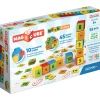 Educators Resource Geomag Magicube Math Building Set - 55 Pieces, Recycled Materials* Magnetic Tiles & Building Sets
