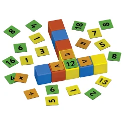Educators Resource Geomag Magicube Math Building Set - 61 Pieces, Recycled, Colorful Magnetic Blocks* Magnetic Tiles & Building Sets