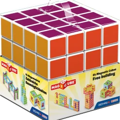Educators Resource Geomag Magicube 64-Piece Multicolor Free Building Set - Creative Magnetic Blocks* Magnetic Tiles & Building Sets