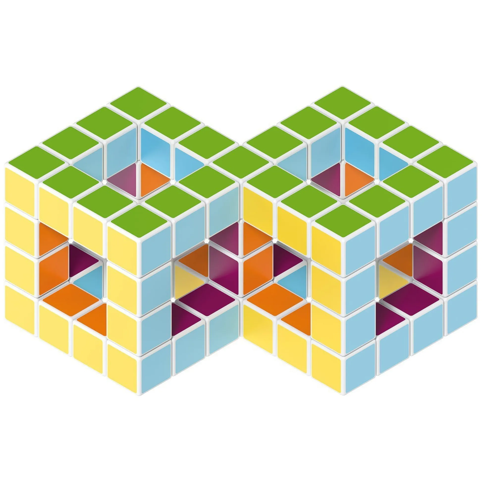 Educators Resource Geomag Magicube 64-Piece Multicolor Free Building Set - Creative Magnetic Blocks* Magnetic Tiles & Building Sets