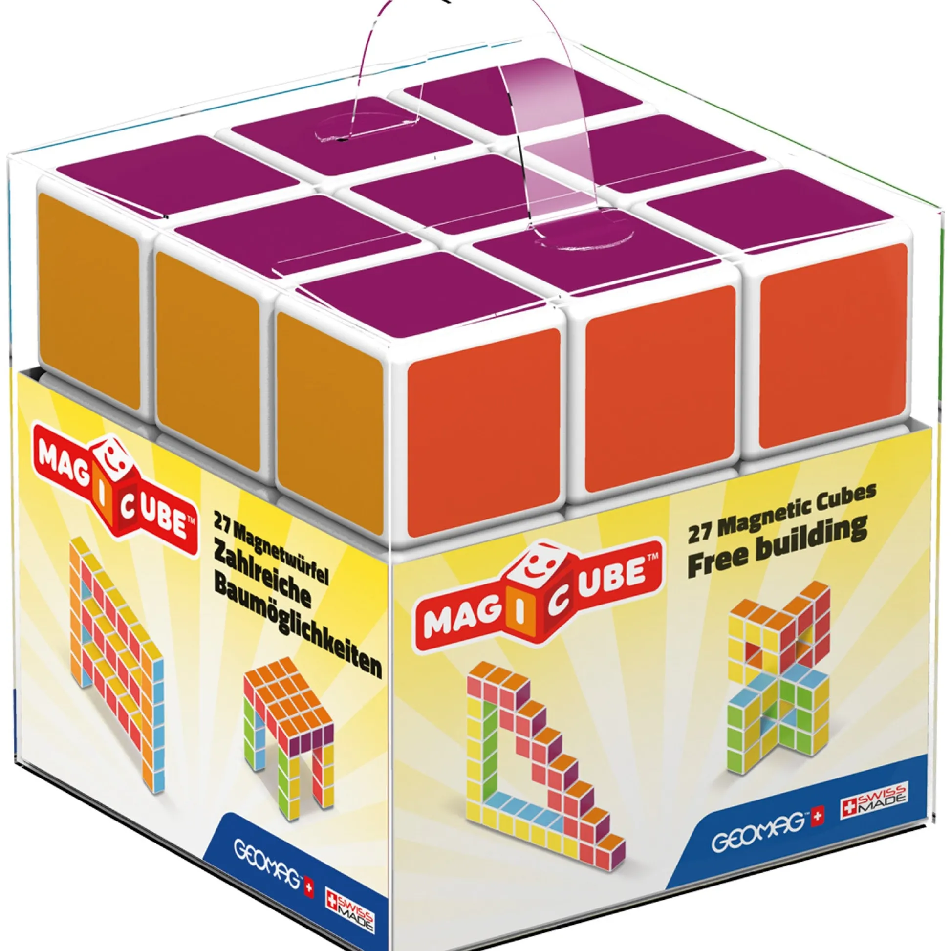 Educators Resource Geomag Magicube 27-Piece Multicolored Free Building Set - Creative Magnetic Blocks* Magnetic Tiles & Building Sets