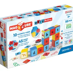 Educators Resource Geomag Magicube 55-Piece Recycled Word Building Set - Educational Toy* Reading, Writing & Speech|Magnetic Tiles & Building Sets