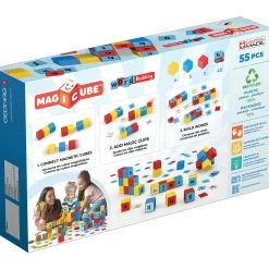Educators Resource Geomag Magicube 55-Piece Recycled Word Building Set - Educational Toy* Reading, Writing & Speech|Magnetic Tiles & Building Sets