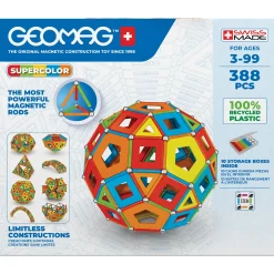 Educators Resource Geomag MASTERBOX Supercolor Recycled Magnetic Building Set - 388 Pieces* Magnetic Tiles & Building Sets