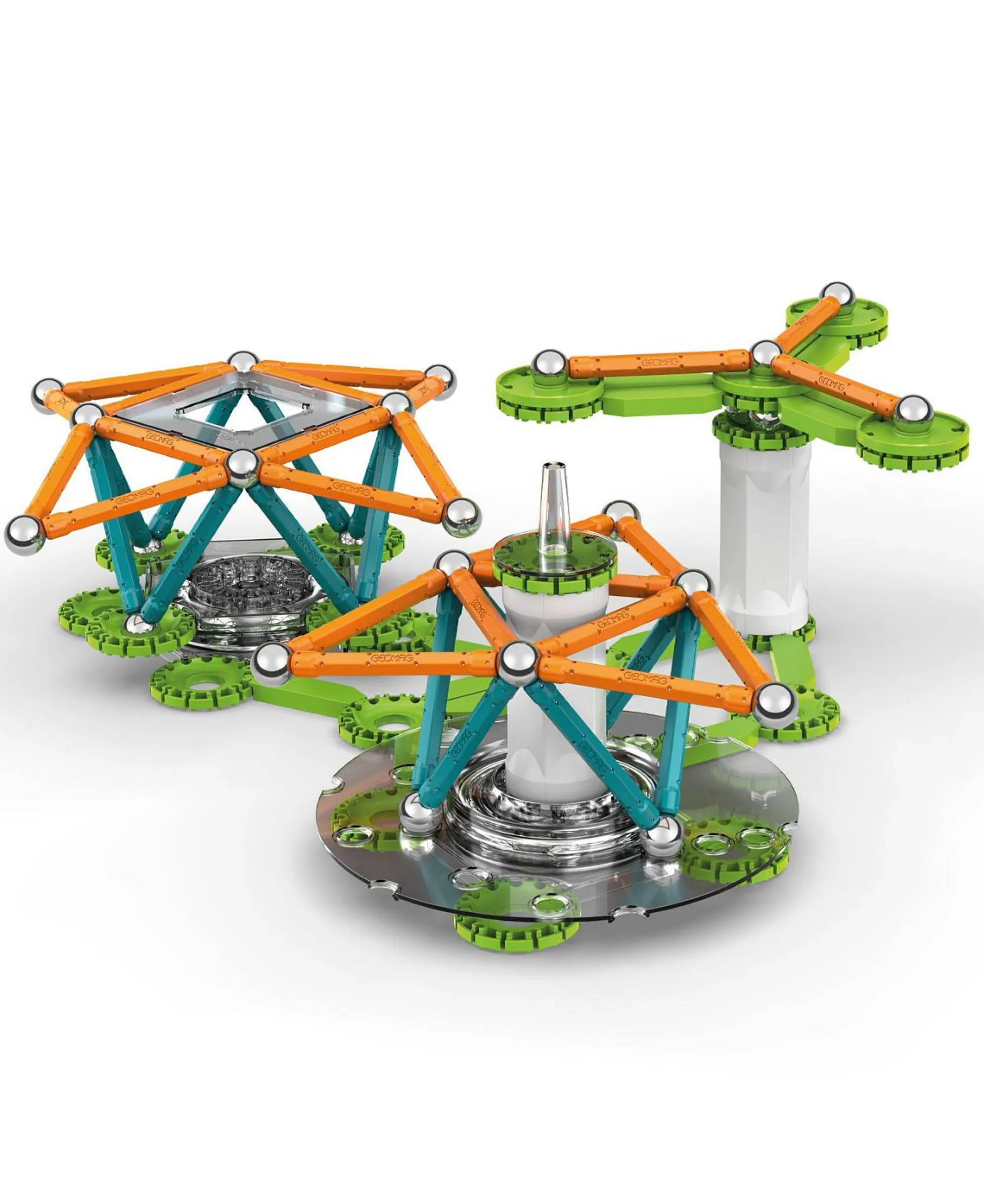 Educators Resource Geomag Mechanics 160-Piece Magnetic Gears Construction Set - Eco-Friendly* Magnetic Tiles & Building Sets