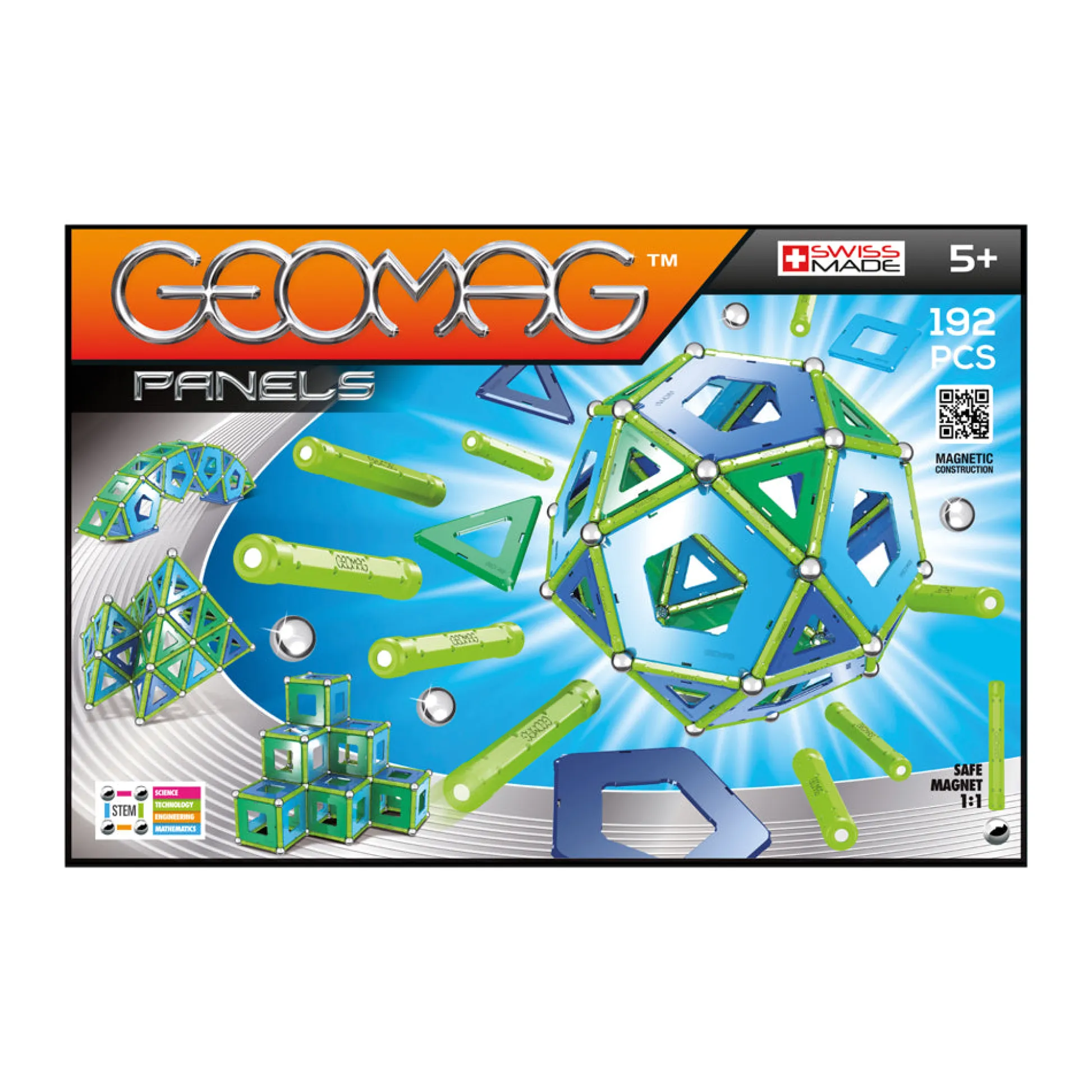 AreYouGame Geomag Panels Magnetic Construction Set - 192 Pieces* Magnetic Tiles & Building Sets