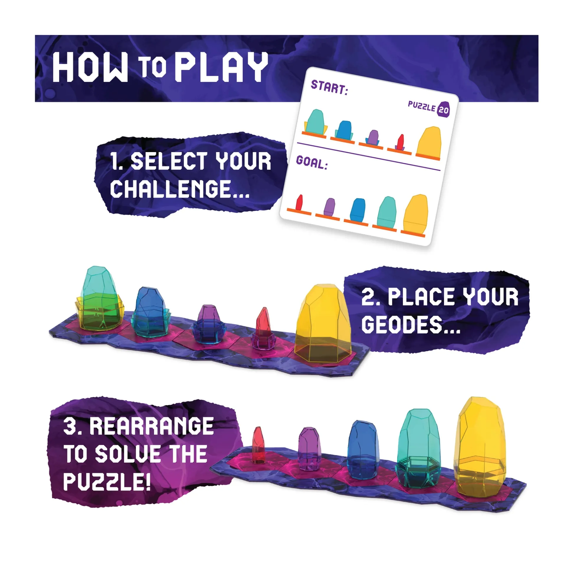 AreYouGame Geonyx Shifting Crystal Solo Logic Puzzle Game* Strategy Games|Puzzles