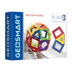 AreYouGame GeoSmart GeoSphere 31-Piece Magnetic Building Set with Spinner Base* Magnetic Tiles & Building Sets