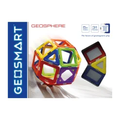 AreYouGame GeoSmart GeoSphere 31-Piece Magnetic Building Set with Spinner Base* Magnetic Tiles & Building Sets